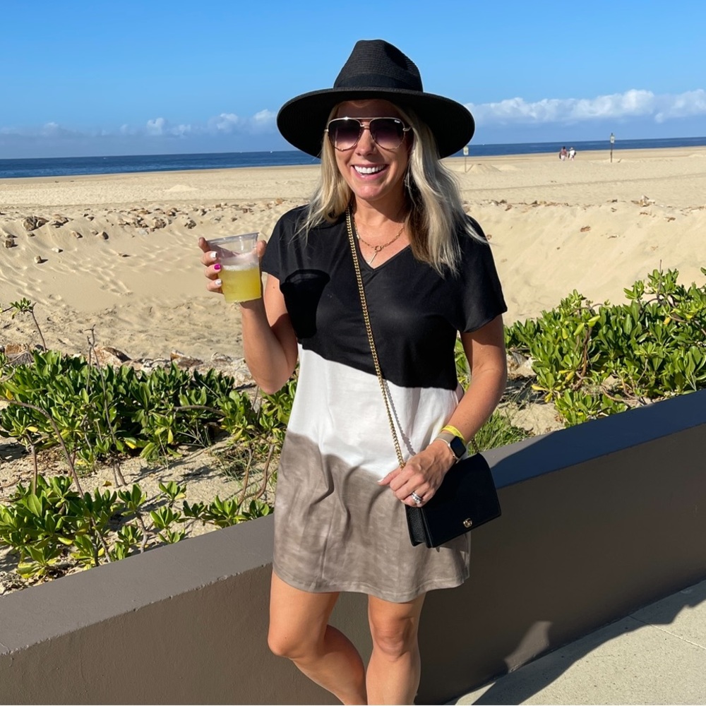 Dip dye T-shirt dress